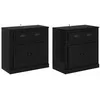 Image de vidaXL Buffets 2 pcs ChÃªne noir 70 x 35,5 x 67,5 cm Bois d'ingÃ©nierie
