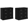Image de vidaXL Buffets 2 pcs ChÃªne noir 70 x 35,5 x 67,5 cm Bois d'ingÃ©nierie