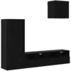 Image de vidaXL Meubles TV muraux 4 pcs ChÃªne noir Bois d'ingÃ©nierie