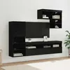 Image de vidaXL Meubles TV muraux 6 pcs ChÃªne noir Bois d'ingÃ©nierie