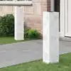 Image de vidaXL LumiÃ¨re de chemin LED solaire 2 pcs Blanc Acier laminÃ© Ã  froid