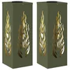 Image de vidaXL LumiÃ¨re de chemin LED solaire 2 pcs Vert olive