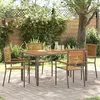 Image de vidaXL Vidaxl Chaises De Jardin 4 Pcs Gris, Marron