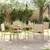 Image de Vidaxl Chaises De Jardin 4 Pcs CrÃ¨me, Marron