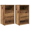 Image de vidaXL Tables de chevet avec tiroir 2 pcs Bois Ancien 40 x 30 x 467 cm