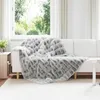 Image de vidaXL Couverture en Fourrure de Lapin SynthÃ©tique 4 pcs Gris