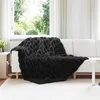 Image de vidaXL Couverture en Fourrure de Lapin SynthÃ©tique Noir 150 x 220 cm