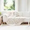 Image de Vidaxl Couverture En Fourrure De Lapin SynthÃ©tique Blanc 150 X 220 Cm