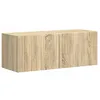 Image de vidaXL Meuble TV mural Montage mural 2 pcs Sonoma 60 x 31 x 29.5 cm