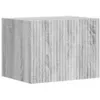 Image de vidaXL Meuble TV mural Gris Sonoma 60 x 31 x 29.5 cm Bois d'ingÃ©nierie