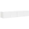 Image de vidaXL Meuble TV mural 2 pcs Blanc 60 x 31 x 29.5 cm Bois d'ingÃ©nierie