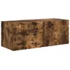 Image de vidaXL Meuble TV mural ChÃªne fumÃ© 60 x 31 x 29.5 cm Bois d'ingÃ©nierie