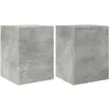Image de vidaXL Meuble TV mural 2 pcs BÃ©ton 30 x 31 x 40 cm Bois d'ingÃ©nierie