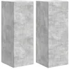 Image de vidaXL Meuble TV mural 2 pcs BÃ©ton 30 x 31 x 80 cm Bois d'ingÃ©nierie