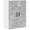 Image de vidaXL Meuble mural de cuisine avec Ã©tagÃ¨re Gris bÃ©ton 60 x 31 x 80 cm