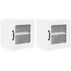 Image de vidaXL Vidaxl Meuble Mural De Cuisine 2 Pcs Blanc 40 X 31 X 40 Cm