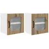 Image de vidaXL Vidaxl Meuble Mural De Cuisine 2 Pcs Chêne Artisanal 40 X 31 X 40 Cm