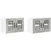 Image de vidaXL Vidaxl Meuble Mural De Cuisine 2 Pcs Gris Béton 60 X 31 X 40 Cm