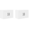 Image de vidaXL vidaXL Meuble mural de cuisine avec porte 2 pcs Blanc 60 x 31 x 40 cm