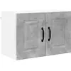 Image de vidaXL vidaXL Meuble mural de cuisine avec étagère Gris béton 60 x 31 x 40 cm