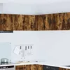 Image de vidaXL Meuble mural de cuisine avec Ã©tagÃ¨re ChÃªne fumÃ© 57 x 57 x 40 cm