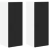 Image de vidaXL Meuble mural de cuisine avec Ã©tagÃ¨re 2 pcs Noir 30 x 31 x 80 cm