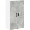 Image de vidaXL vidaXL Meuble mural de cuisine avec porte Gris béton 60 x 31 x 100 cm