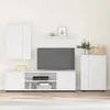 Image de vidaXL Ensemble de meuble TV 4 piÃ¨ces 4 pcs Blanc Bois d'ingÃ©nierie