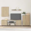 Image de Vidaxl Ensemble De Meuble Tv 4 PiÃ¨ces Montage Mural 4 Pcs ChÃªne Sonoma