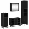 Image de vidaXL Ensemble de mobilier de salle de bain 4 pcs ChÃªne noir