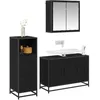 Image de vidaXL Ensemble de mobilier de salle de bain 3 pcs ChÃªne noir