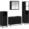 Image de vidaXL Ensemble de mobilier de salle de bain 4 pcs ChÃªne noir