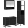 Image de vidaXL Ensemble de mobilier de salle de bain 3 pcs ChÃªne noir