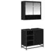 Image de vidaXL Ensemble de mobilier de salle de bain 2 pcs ChÃªne noir