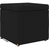 Image de vidaXL vidaXL Tabouret Noir 41 x 41 x 40 cm Tissu et bois stratifié