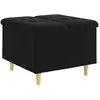 Image de vidaXL vidaXL Tabouret bouton avec coussin Noir 60 x 60 x 45 cm Velours