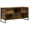 Image de vidaXL Meuble TV ChÃªne FumÃ© 100 x 36 x 49,5 cm Bois d'ingÃ©nierie
