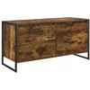 Image de vidaXL Meuble TV ChÃªne FumÃ© 100 x 36 x 49.5 cm Bois d'ingÃ©nierie