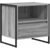 Image de vidaXL Table de chevet Gris Sonoma 50 x 39,5 x 50 cm Bois d'ingÃ©nierie