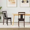 Image de vidaXL Chaise de salle Ã  manger 2 pcs Marron clair et noir