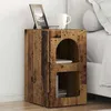 Image de vidaXL Table de chevet Bois ancien 29,5 x 35 x 50 cm Bois d'ingÃ©nierie