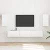 Image de vidaXL Ensemble meuble TV 3 pcs Blanc brillant Bois d'ingÃ©nierie
