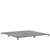 Image de Vidaxl Pied De Parasol Aspect Bois Gris FoncÃ© 100 X 100 X 4 Cm Acier