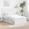 Image de vidaXL Cadre de lit avec tÃªte de lit Blanc 90 x 190 cm Pin massif
