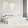 Image de vidaXL Cadre de lit avec tÃªte de lit Blanc 200 x 200 cm Pin massif