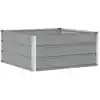 Image de Vidaxl JardiniÃ¨re Gris Clair 100 X 100 X 45 Cm Acier
