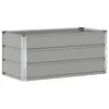 Image de Vidaxl JardiniÃ¨re Gris Clair 100 X 50 X 45 Cm Acier GalvanisÃ©