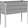 Image de Vidaxl JardiniÃ¨re Gris Clair 100 X 45 X 90 Cm Acier GalvanisÃ©
