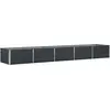 Image de Vidaxl JardiniÃ¨re Anthracite 400 X 80 X 45 Cm Acier