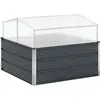 Image de Vidaxl JardiniÃ¨re Anthracite 100 X 100 X 77 Cm Acier GalvanisÃ©